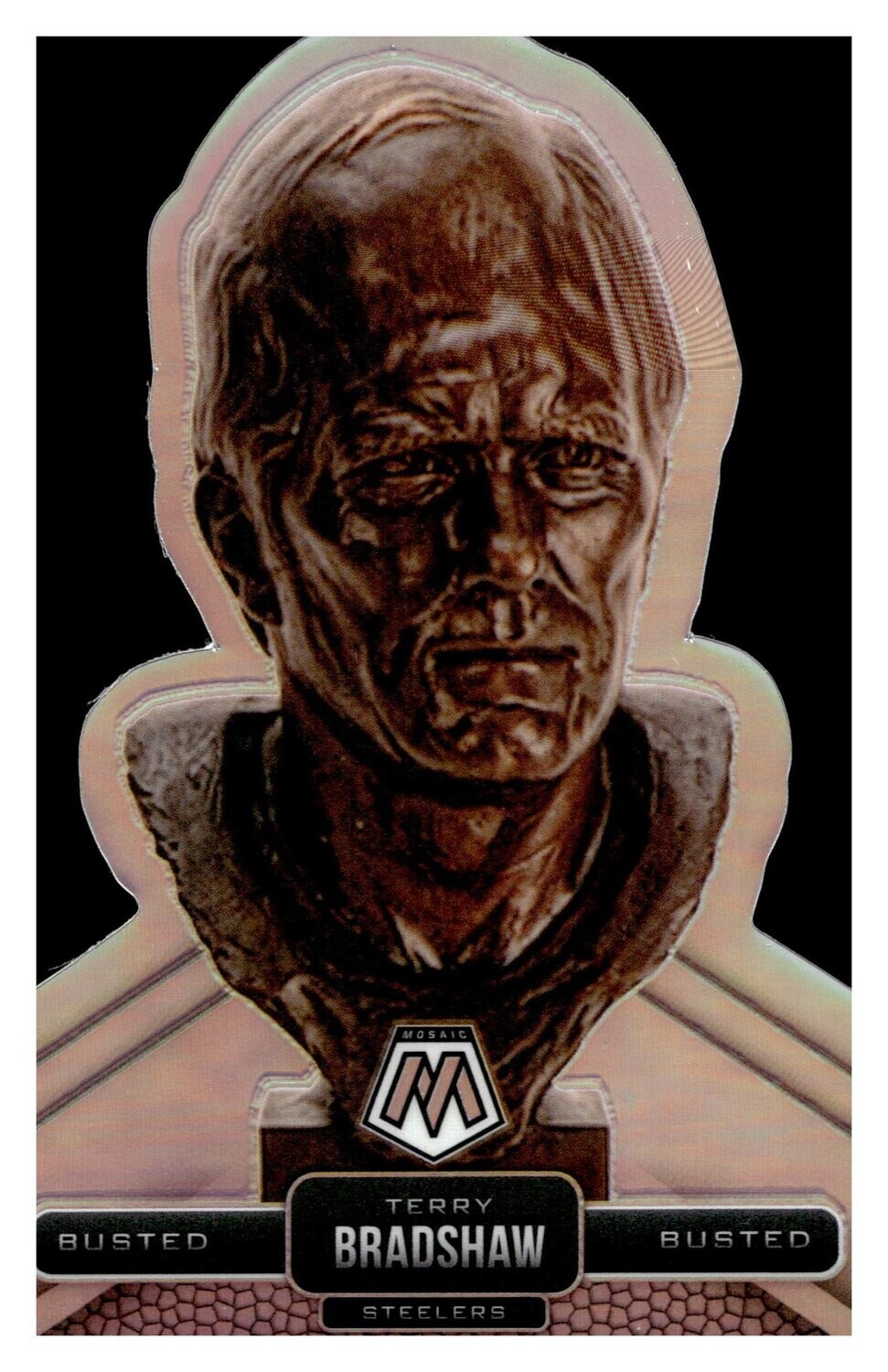 2022 Mosaic Terry Bradshaw Busted Die Cut  #B-3 Silver Prizm