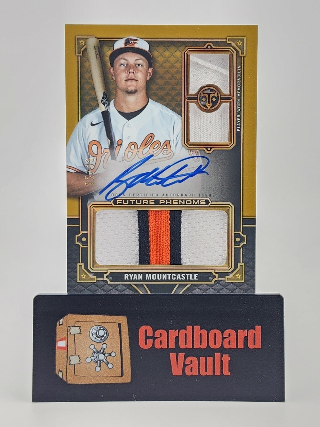 2022 Topps Triple Threads Ryan Mountcastle Future Phenoms Tri Color Patch Autograph #RFPAR-RM 12/35