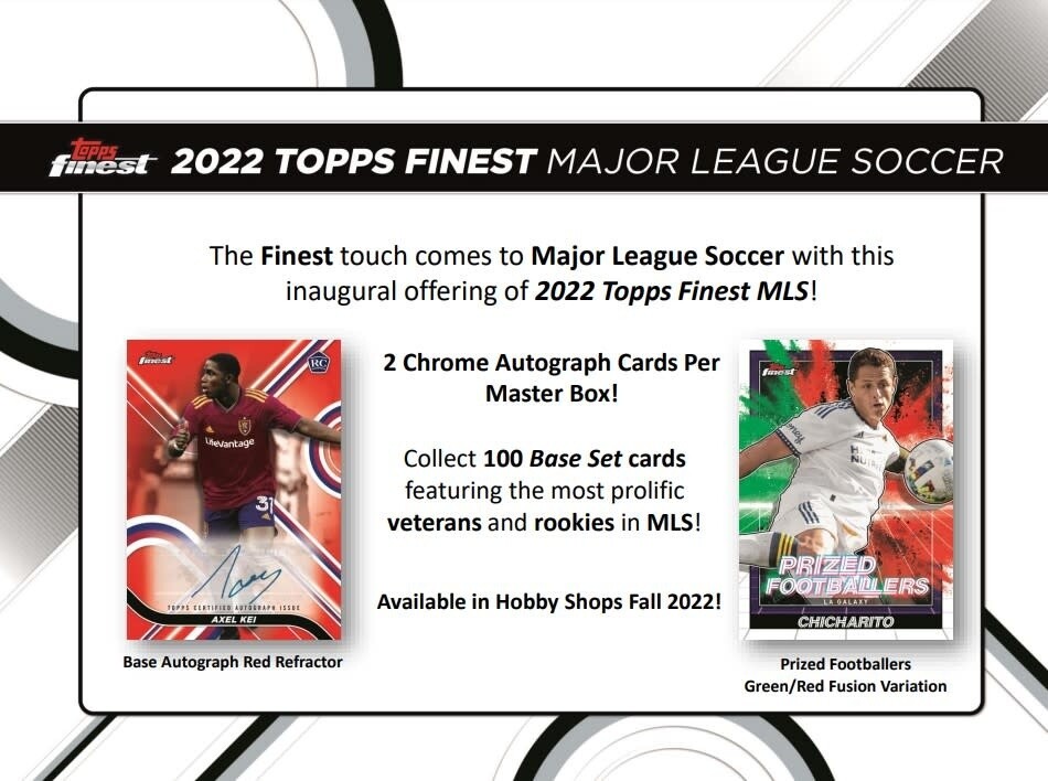 2022 Topps Finest Major League MLS Hobby Box