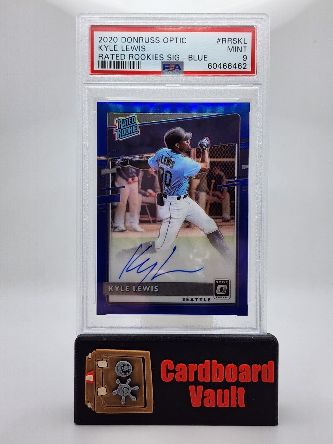 2020 Optic Rated Rookies Signatures Kyle Lewis #RRS-KL Blue PSA 9