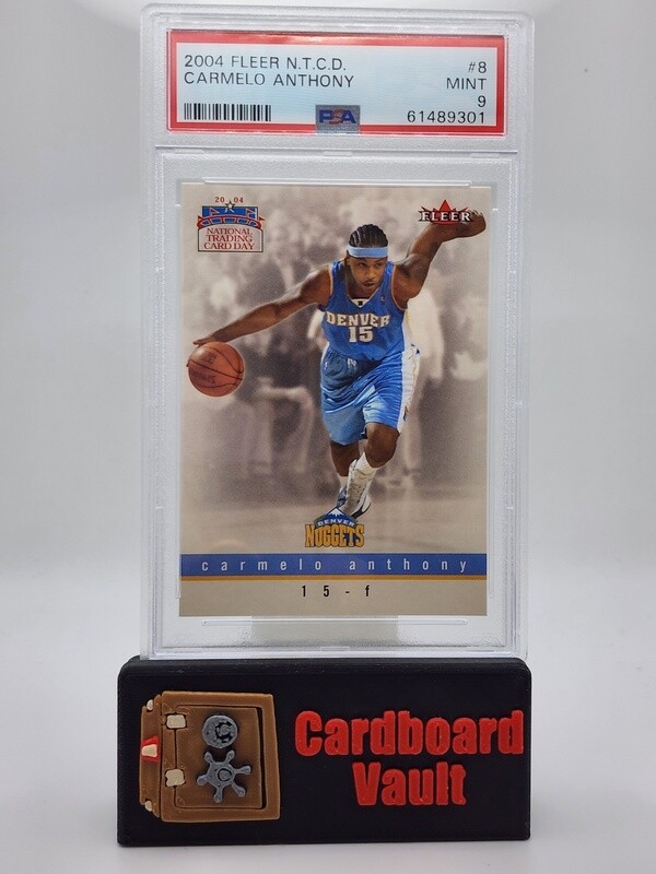 2004 Fleer National Trading Card Day Carmelo Anthony No. 8 PSA 9 61489301