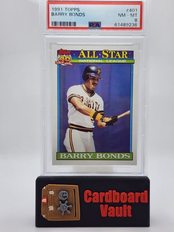1991 Topps Barry Bonds #401 PSA 8