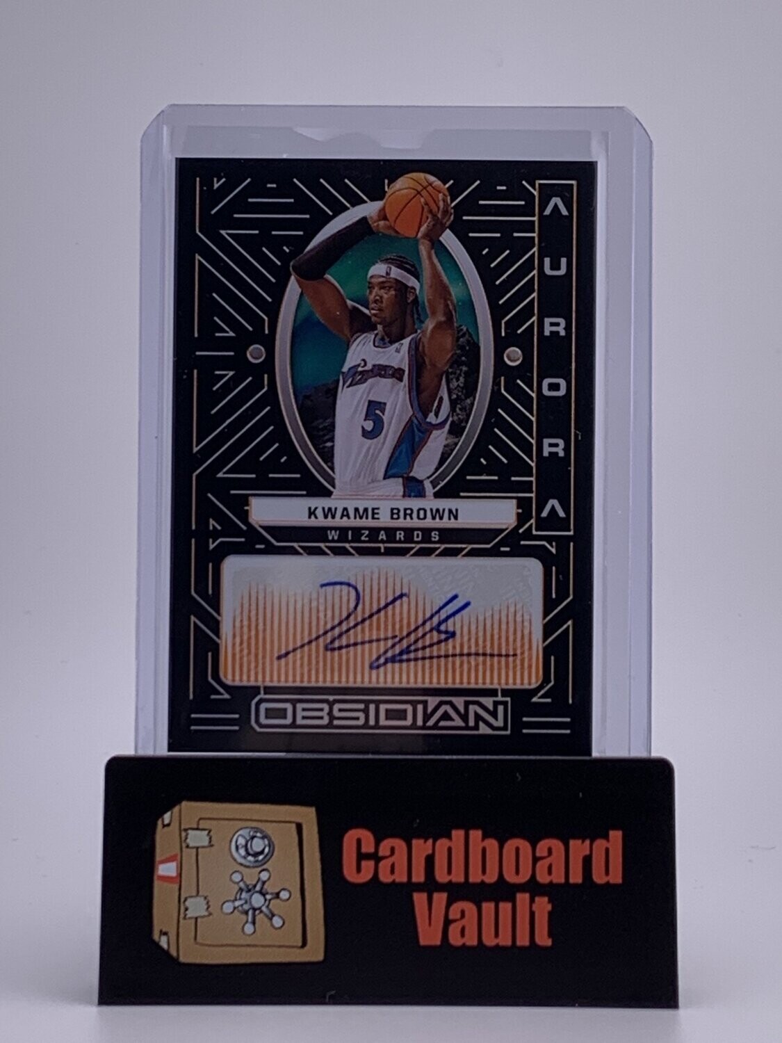 2021-22 Obsidian Kwame Brown Aurora Autograph No. AUR-KBR 25/50