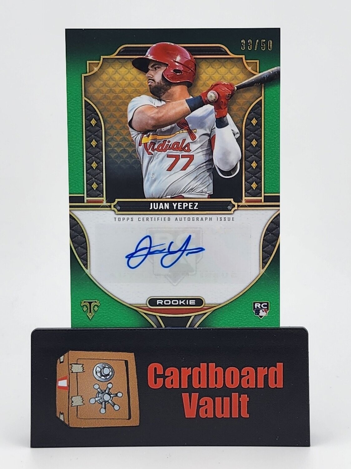 2022 Topps Triple Threads Juan Yepez Rookie Autograph #RA-JY Emerald 33/50