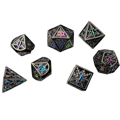 Forged Gaming Shadow's Rime 7-Piece Hollow  Set of 7 Metal Dice