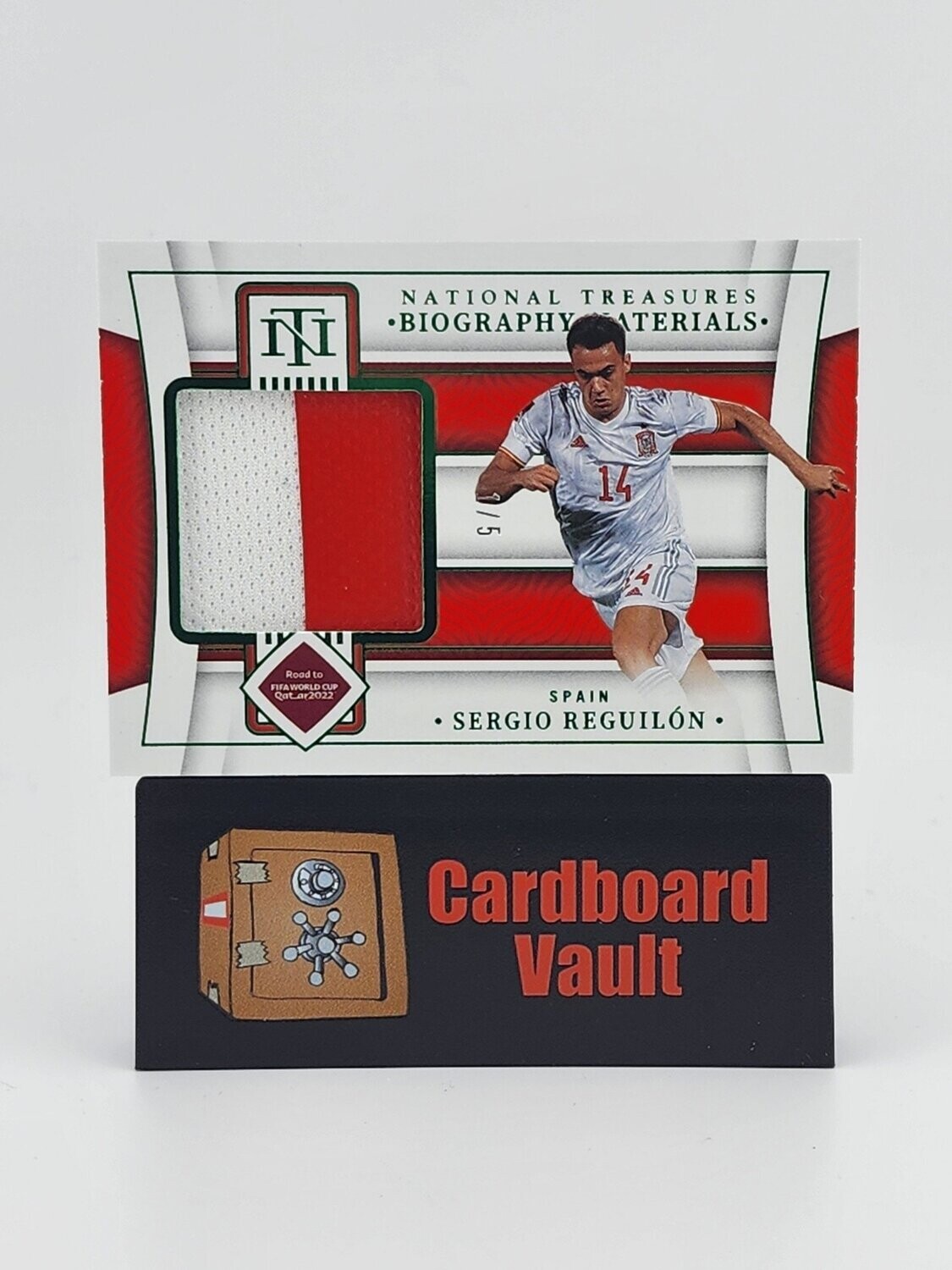 2022 National Treasures Sergio Reguilon Biography Materials #CM-NZ 1/5