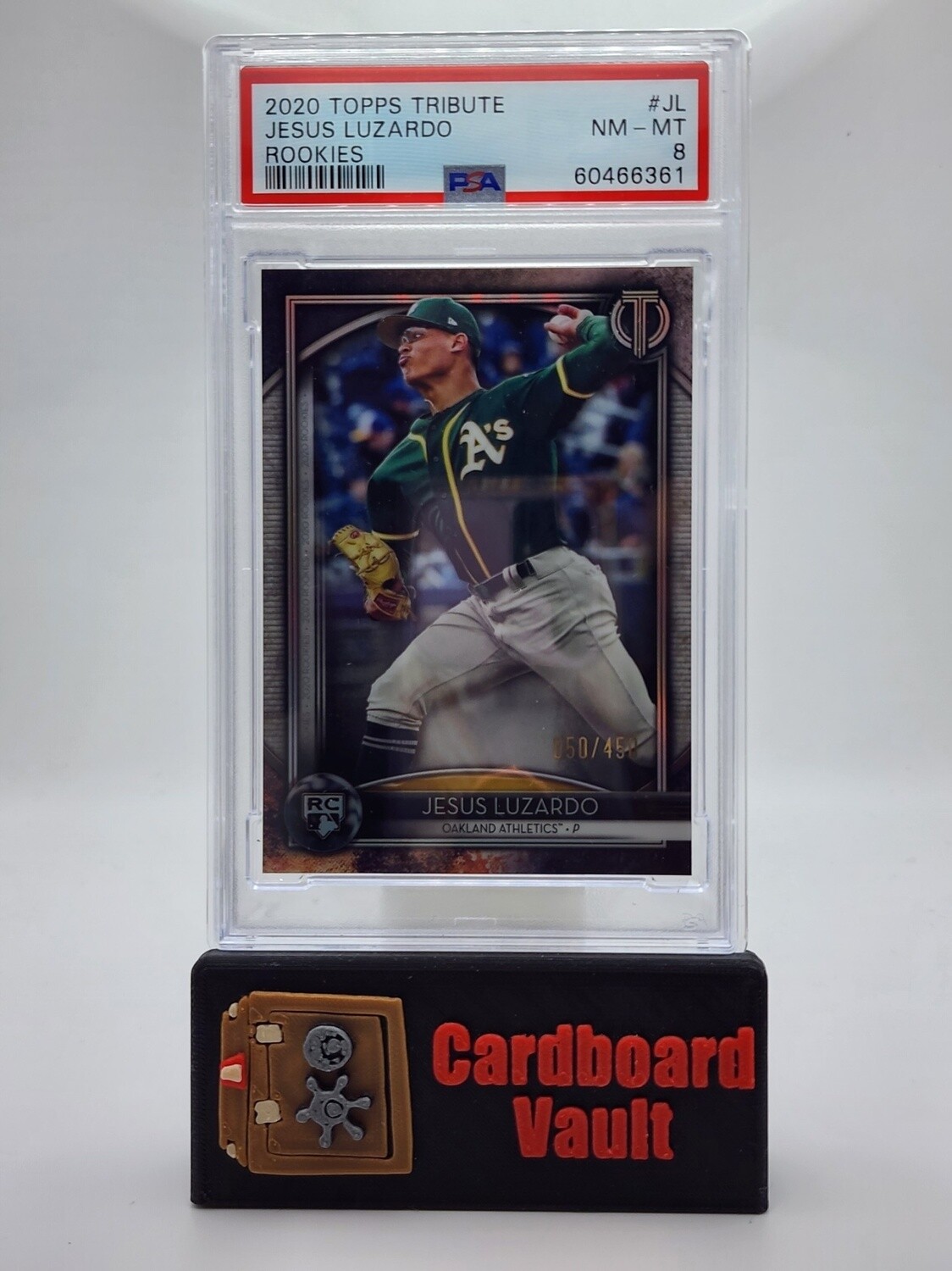 2020 Topps Tribute Jesus Luzardo #20R-JL Rookies PSA 8