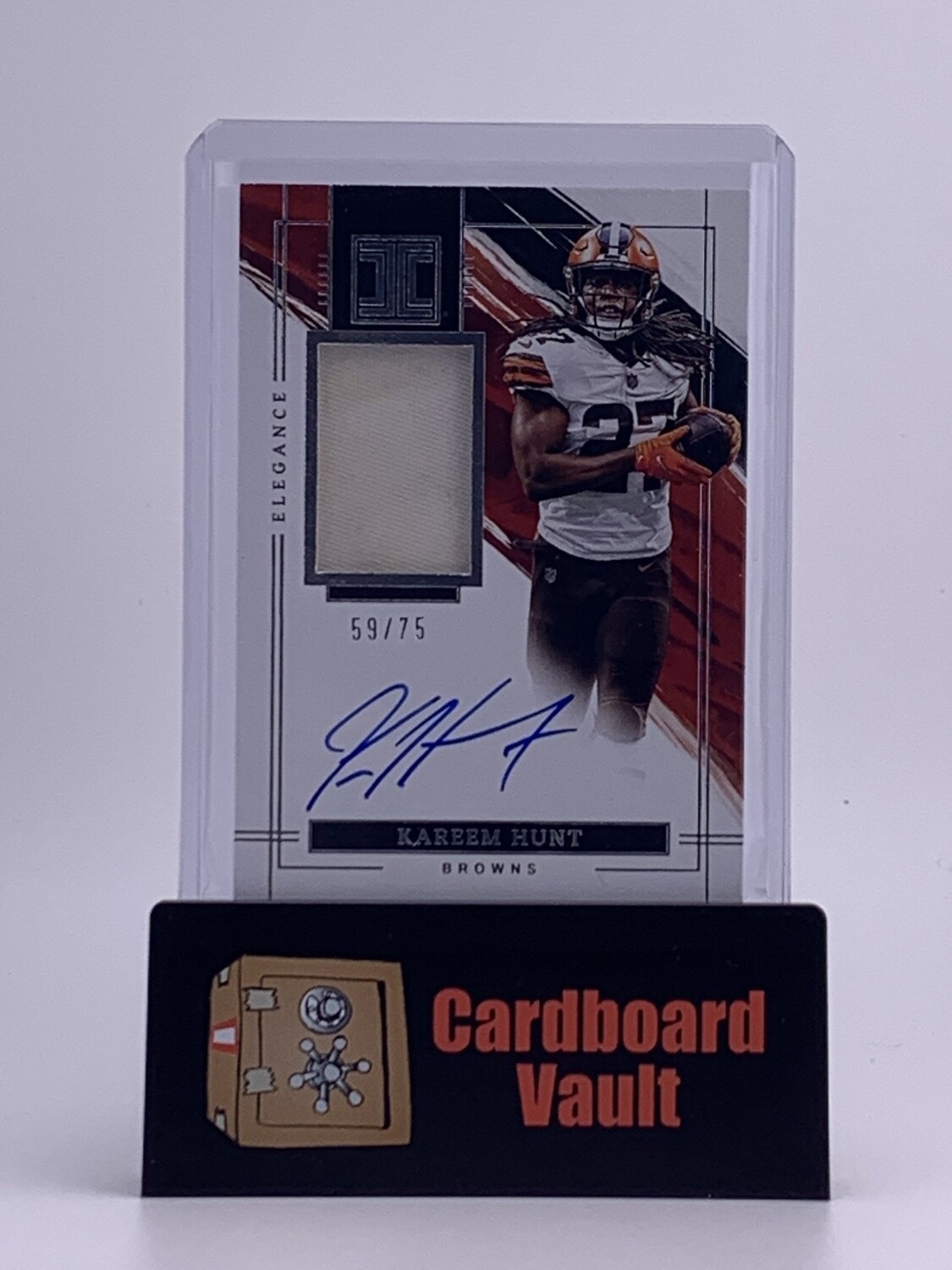 2022 Impeccable Elegance Kareem Hunt Patch Autograph #EVA-KHU 59/75