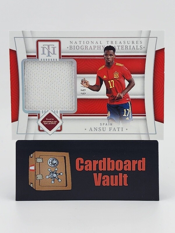 2022 National Treasures Biography Materials Ansu Fati #BM-AF 41/99