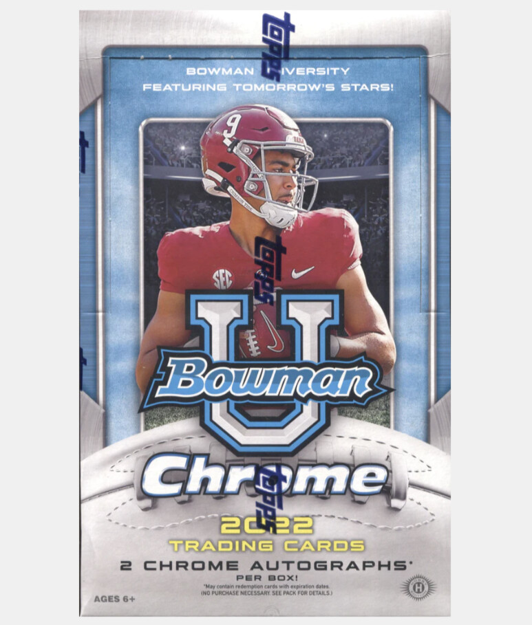 2022 Bowman Chrome University Football Hobby Box