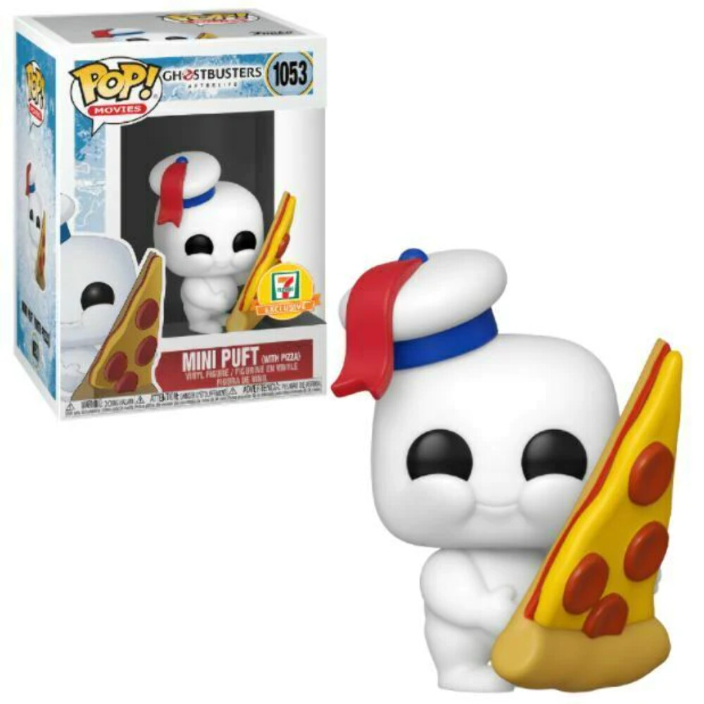 Ghostbusters Afterlife Mini Puft With Pizza 7 Eleven Exclusive #1053 Funko Pop