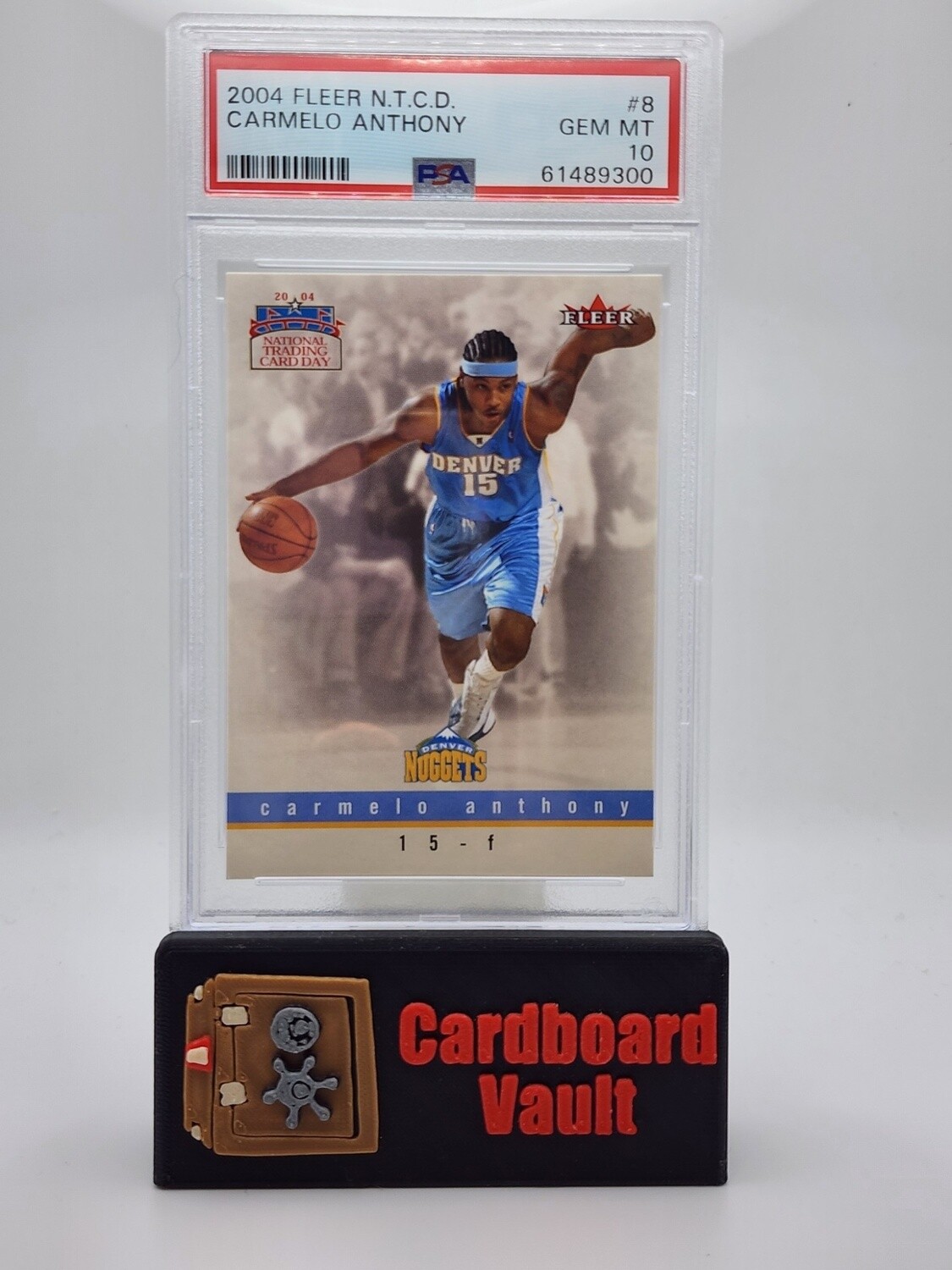 2004 Fleer National Trading Card Day Carmelo Anthony #8 PSA 10