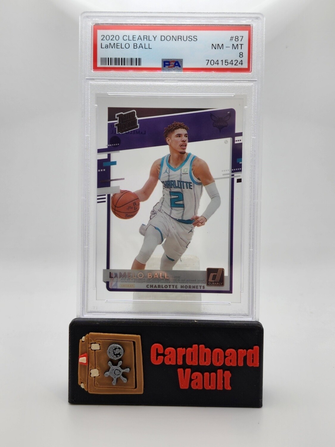 2020 Clearly Donruss Rated Rookie LaMelo Ball #87 PSA 8
