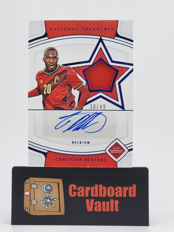 2022 National Treasures Christian Benteke Star Swatch Autograph #SS-CB 30/49