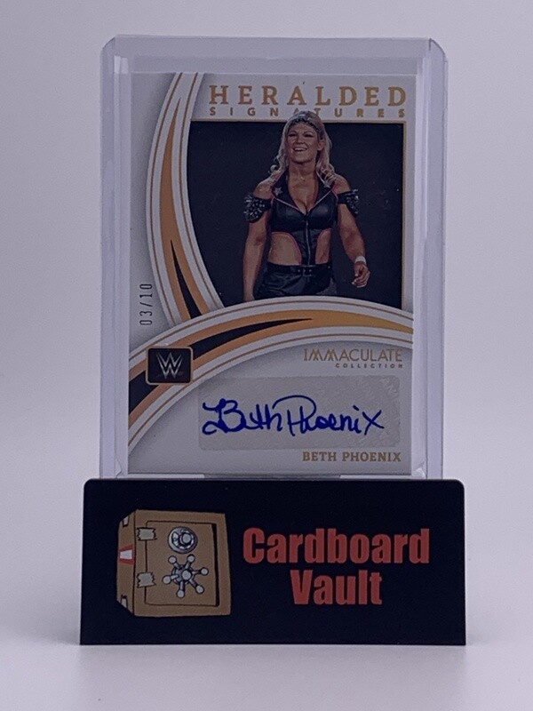 2022 Immaculate Beth Phoenix Heralded Signatures #HS-BPH 03/10