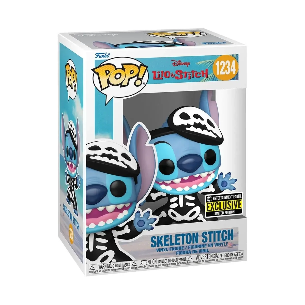 Lilo &amp; Stitch Skeleton Stitch 1234 Funko Pop! Entertainment Earth Exclusive