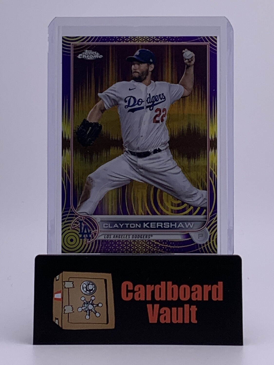 2022 Topps Chrome Sonic Clayton Kershaw #183 Purple/Yellow Pulse 096/299