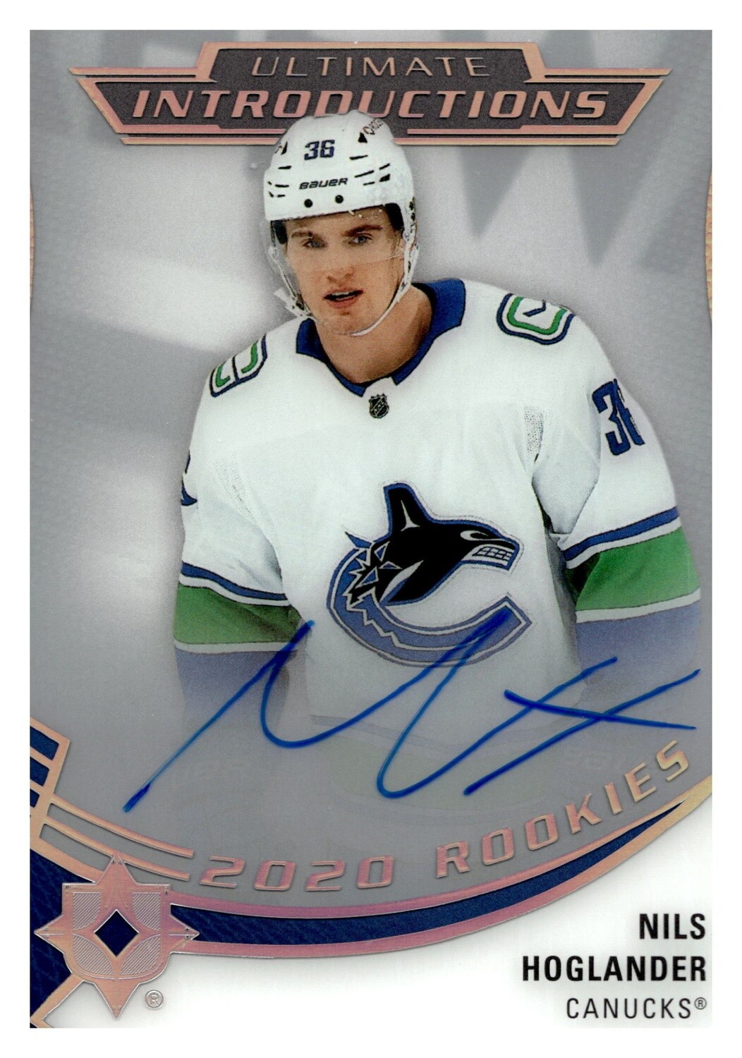 2020-21 Upper Deck Ultimate Introductions Nils Hoglander Autograph #UI-8