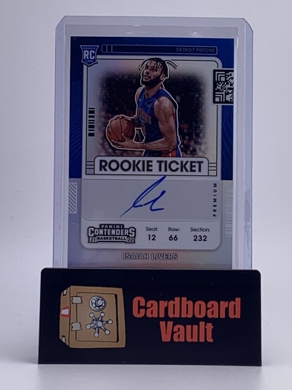2021-22 Contenders Rookie Ticket Isaiah Livers Autograph #135