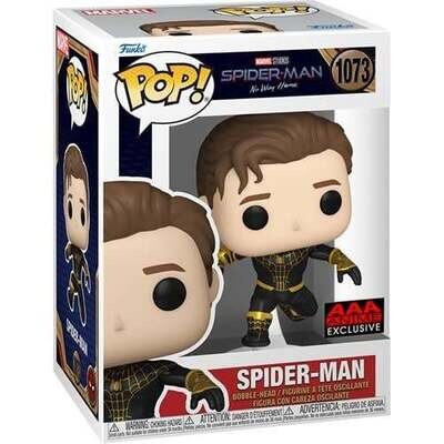 Spider-Man: No Way Home Unmasked Spider-Man Black Suit Funko Pop! 1073 AAA Anime Exclusive