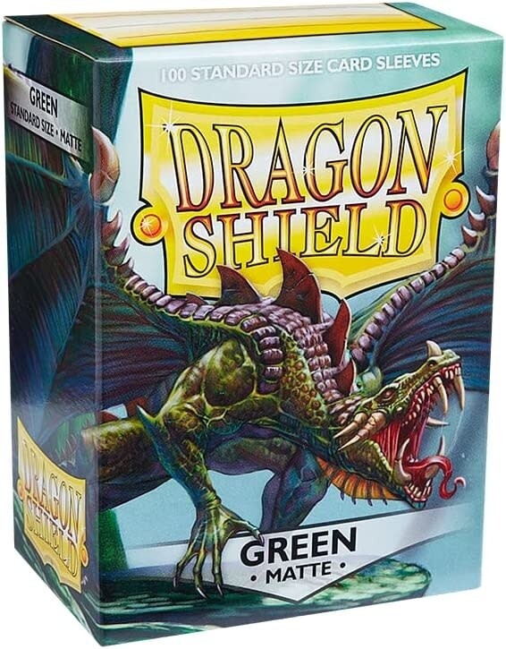Dragon Shield 100 Card Sleeves Matte Green