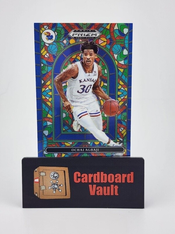 2022 Prizm Draft Pick Ochai Agbaji Stained Glass No. SG-OA