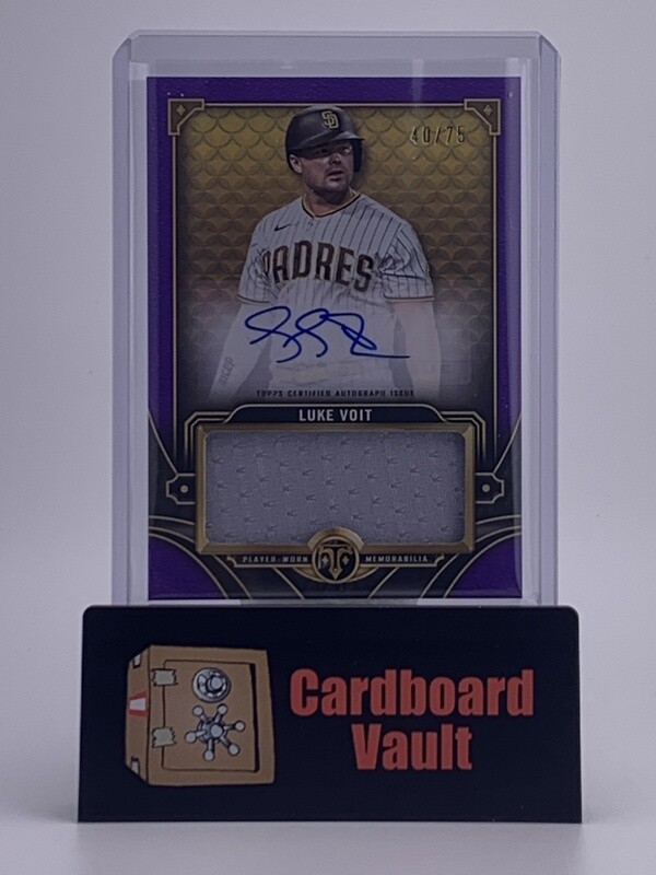 2022 Topps Triple Threads Luke Voit Autograph Jumbo Relic #ASJR-LV Purple 40/75