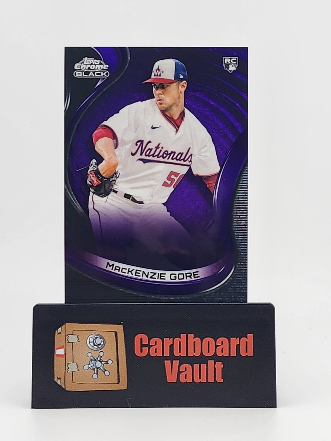 2022 Topps Chrome Black MacKenzie Gore #90 Purple Mini Diamond Refractor 099/150