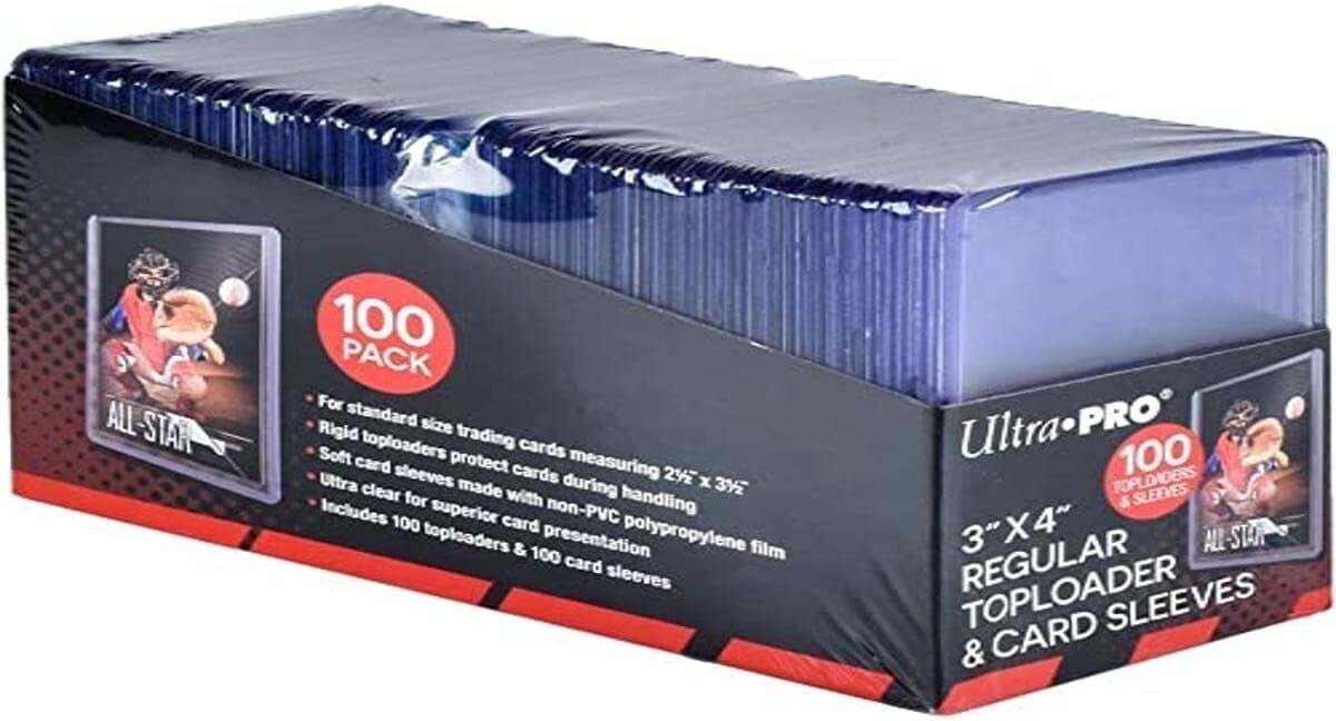 Ultra Pro 3X4 Regular Top Loads And Soft Sleeves 100 Count Pack