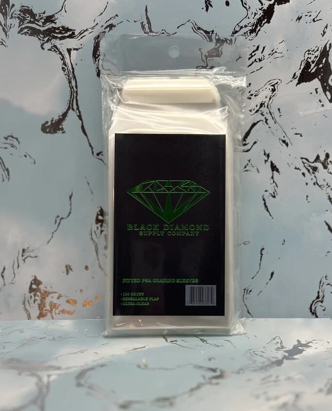 Black Diamond Fitted PSA Graded Card Sleeves (100ct Pack)