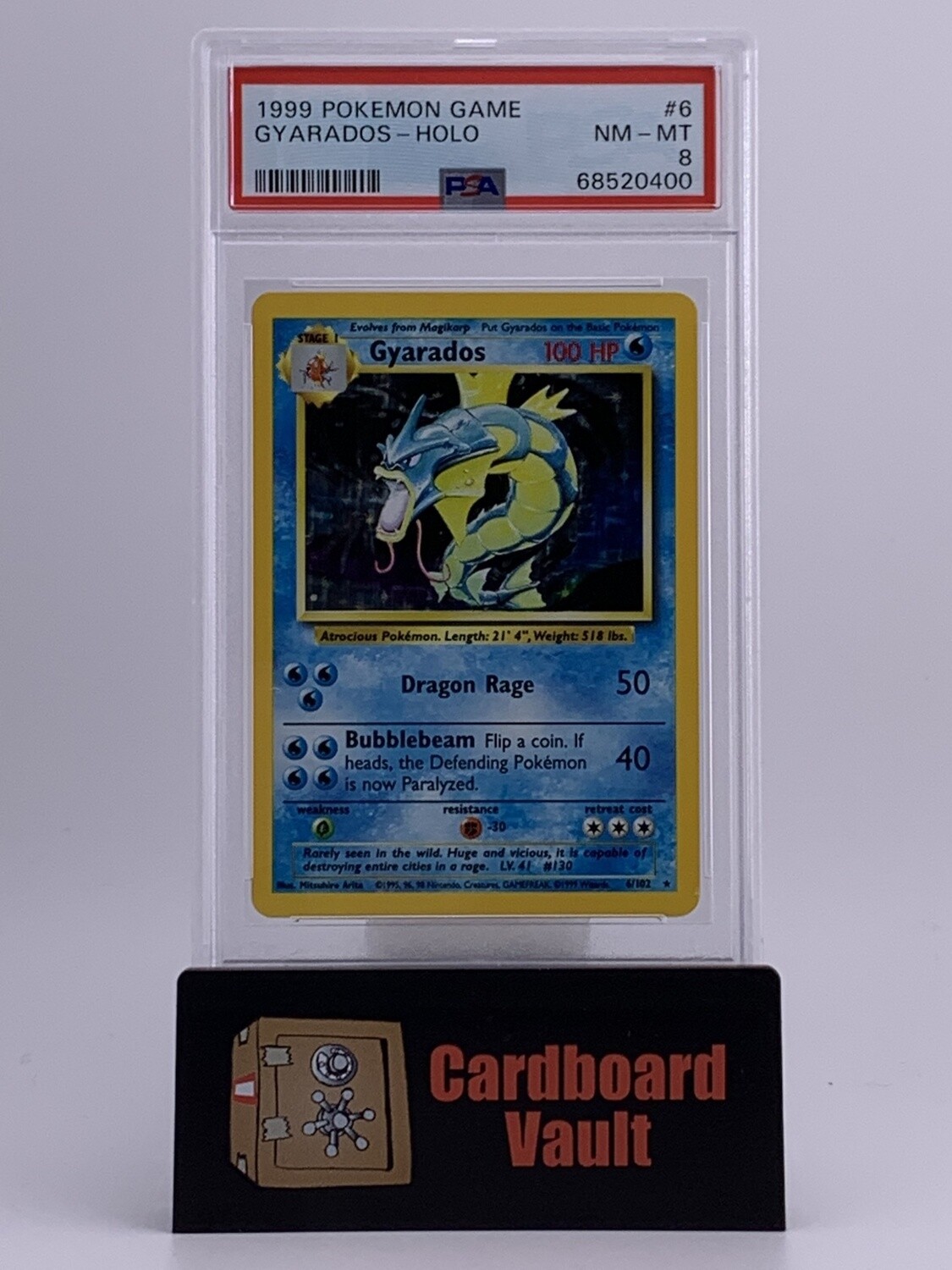 1999 Pokémon Gyarados Holo #6 PSA 8