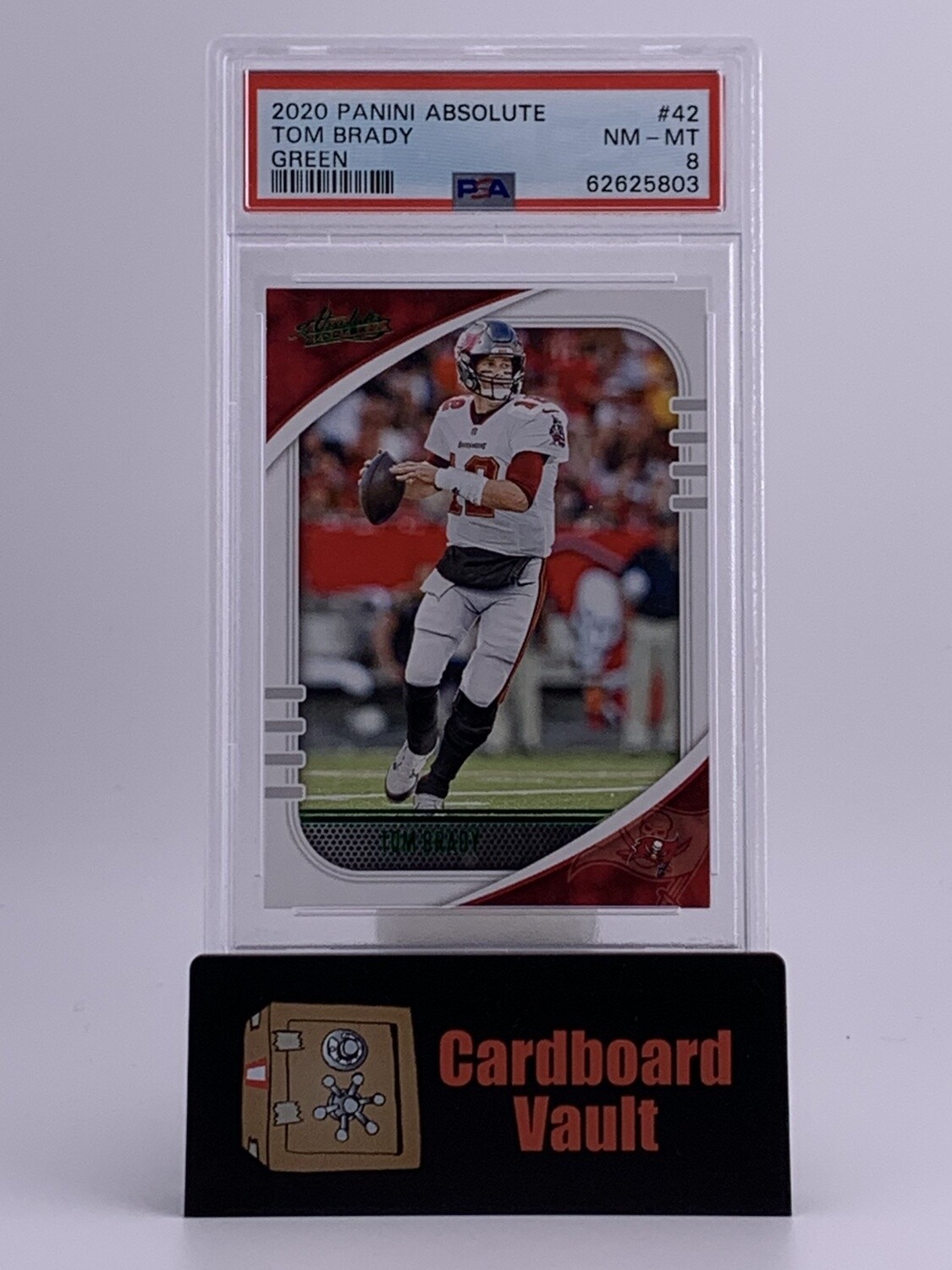 2020 Absolute Tom Brady #42 Green PSA 8