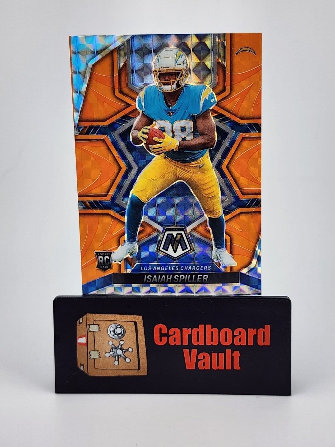 2022 Mosaic Isaiah Spiller Orange Prizm No. 310