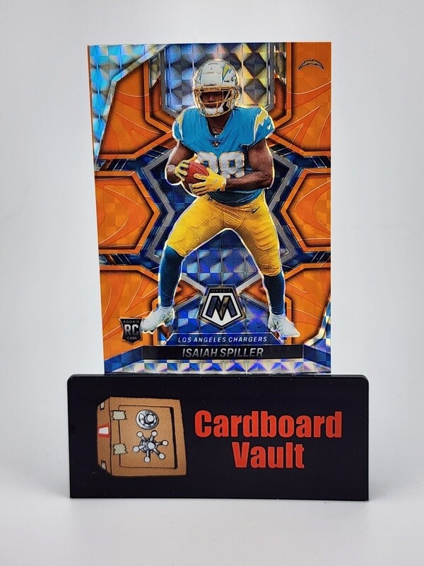 2022 Mosaic Isaiah Spiller Orange Prizm No. 310