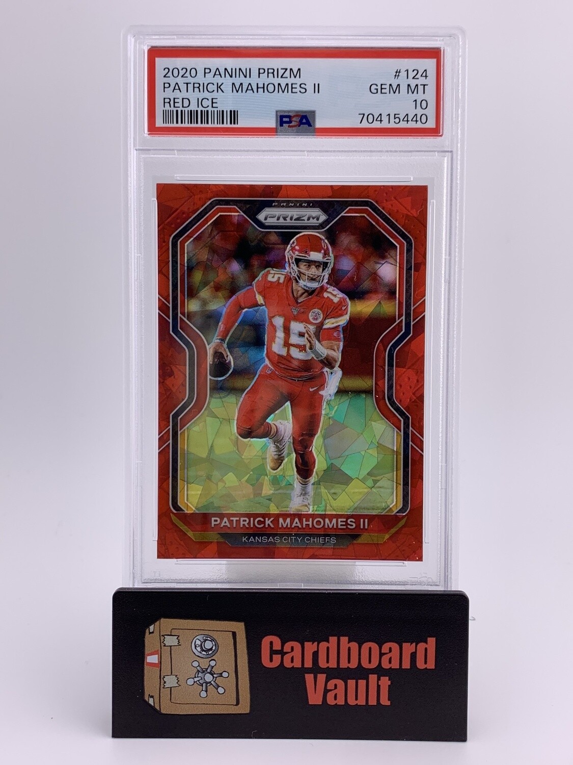 2020 Prizm Patrick Mahomes II #124 Red Ice PSA 10