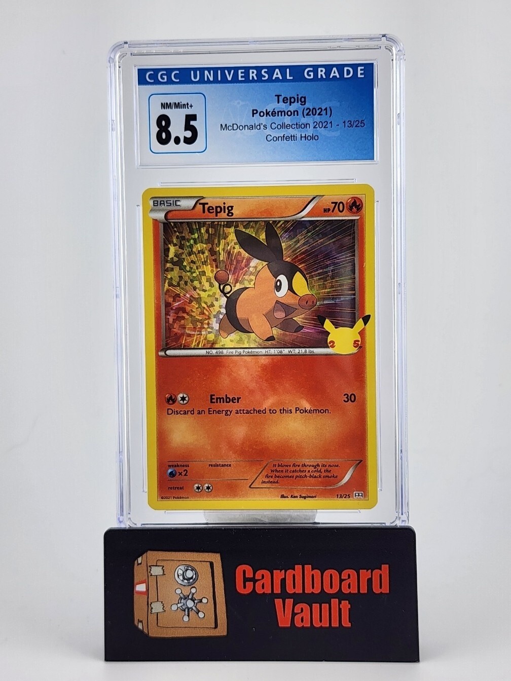 2021 Pokémon Tepig Holo McDonalds Promo No. 13 CGC 8.5 3911140085