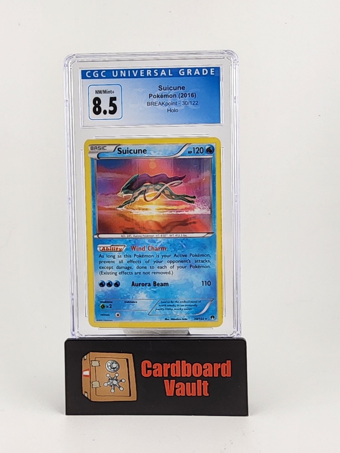 2016 Pokémon Suicune Holo 30/122 CGC 8.5