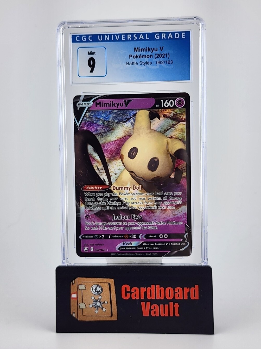 2021 Pokémon Mimikyu V #062 CGC 9