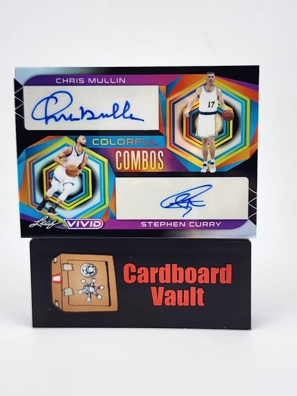 2023 Leaf Vivid Chris Mullin Stephen Curry Colorful Combos Dual Autographs 12/20