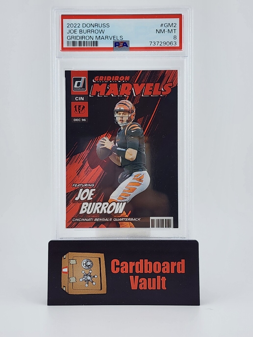 2022 Donruss Joe Burrow Gridiron Marvels #GM-2 PSA 8