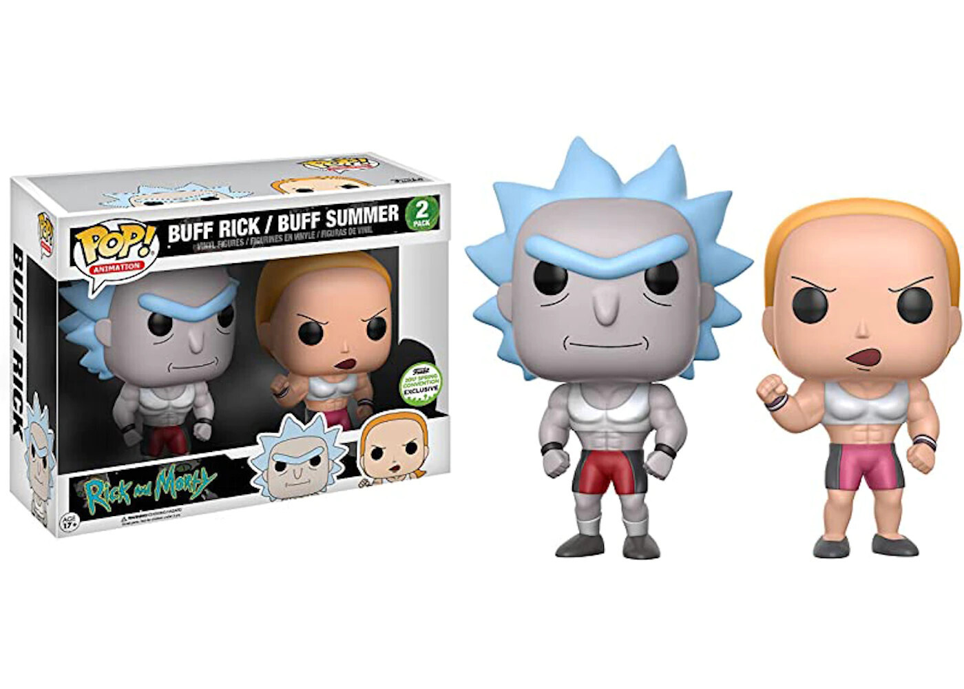Rick  and Morty Buff Rick / Buff Summer 2 Pack Funko Pop