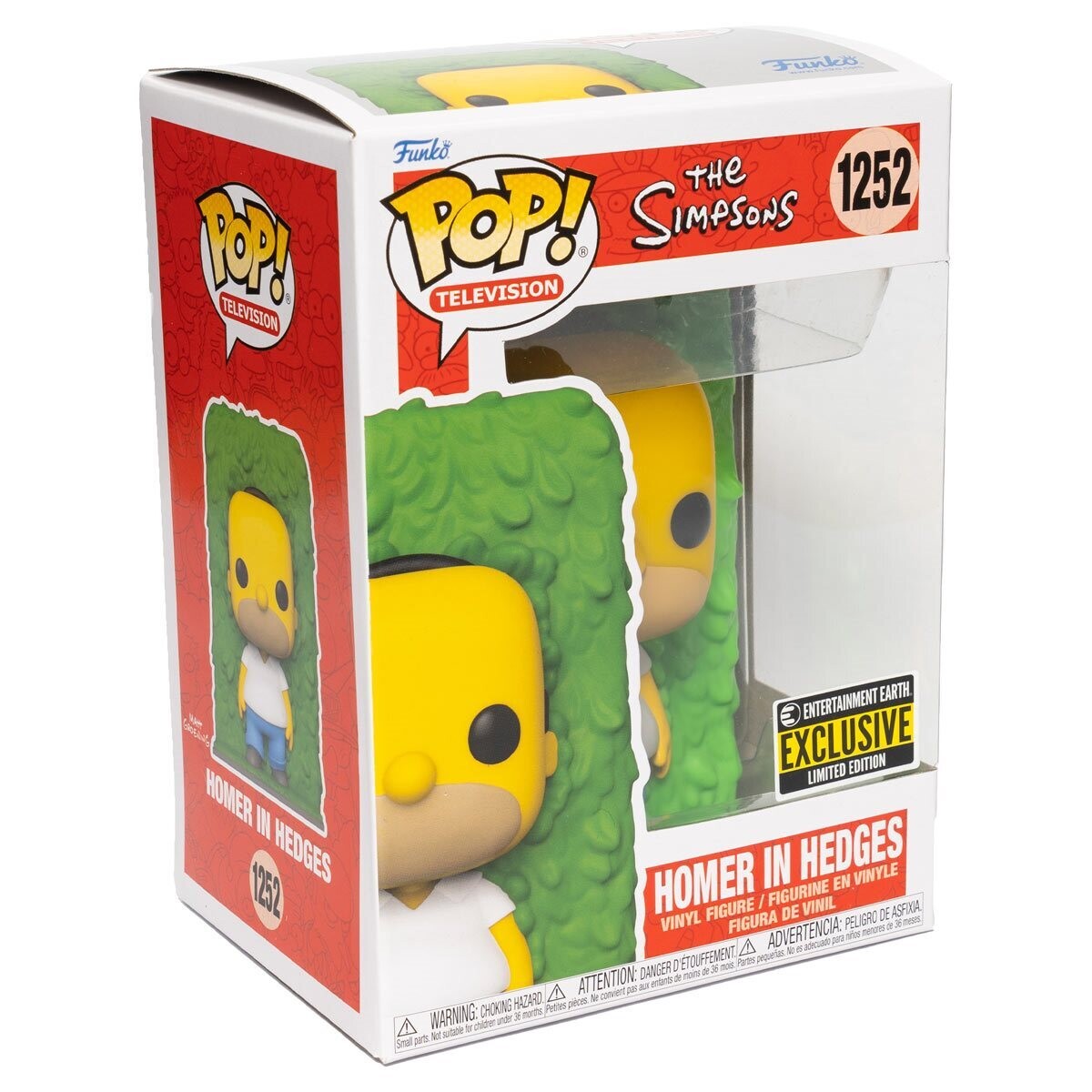 The Simpsons Homer in Hedges 1252 Funko Pop! Entertainment Earth Exclusive
