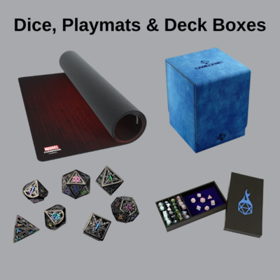 Dice, Playmats &amp; Deck Boxes
