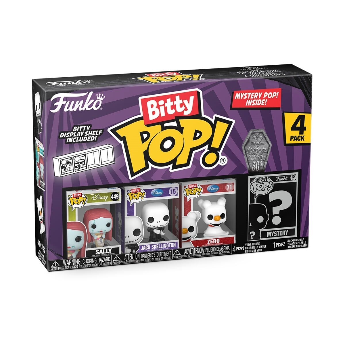 The Nightmare Before Christmas Funko Bitty Pop! Sally/Jack Skellington/Zero