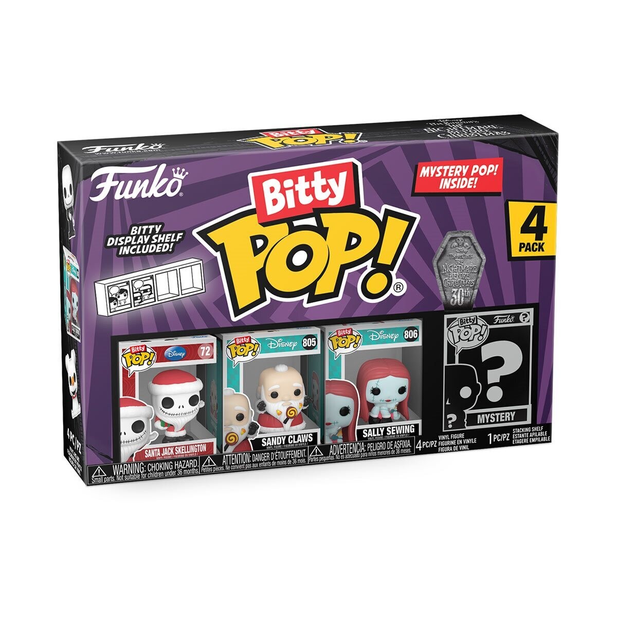 The Nightmare Before Christmas Funko Bitty Pop! Santa Jack Skellington/Sandy Claws/ Sally Sewing