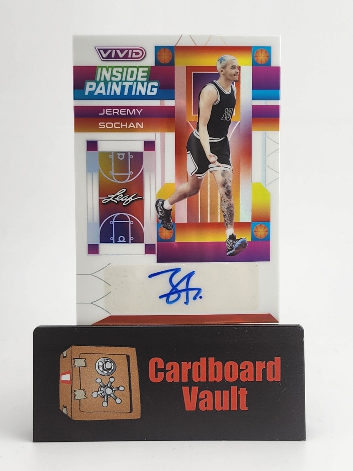 2023 Leaf Vivid Jeremy Sochan Inside Painting Autograph #IP-JS2 White 17/25