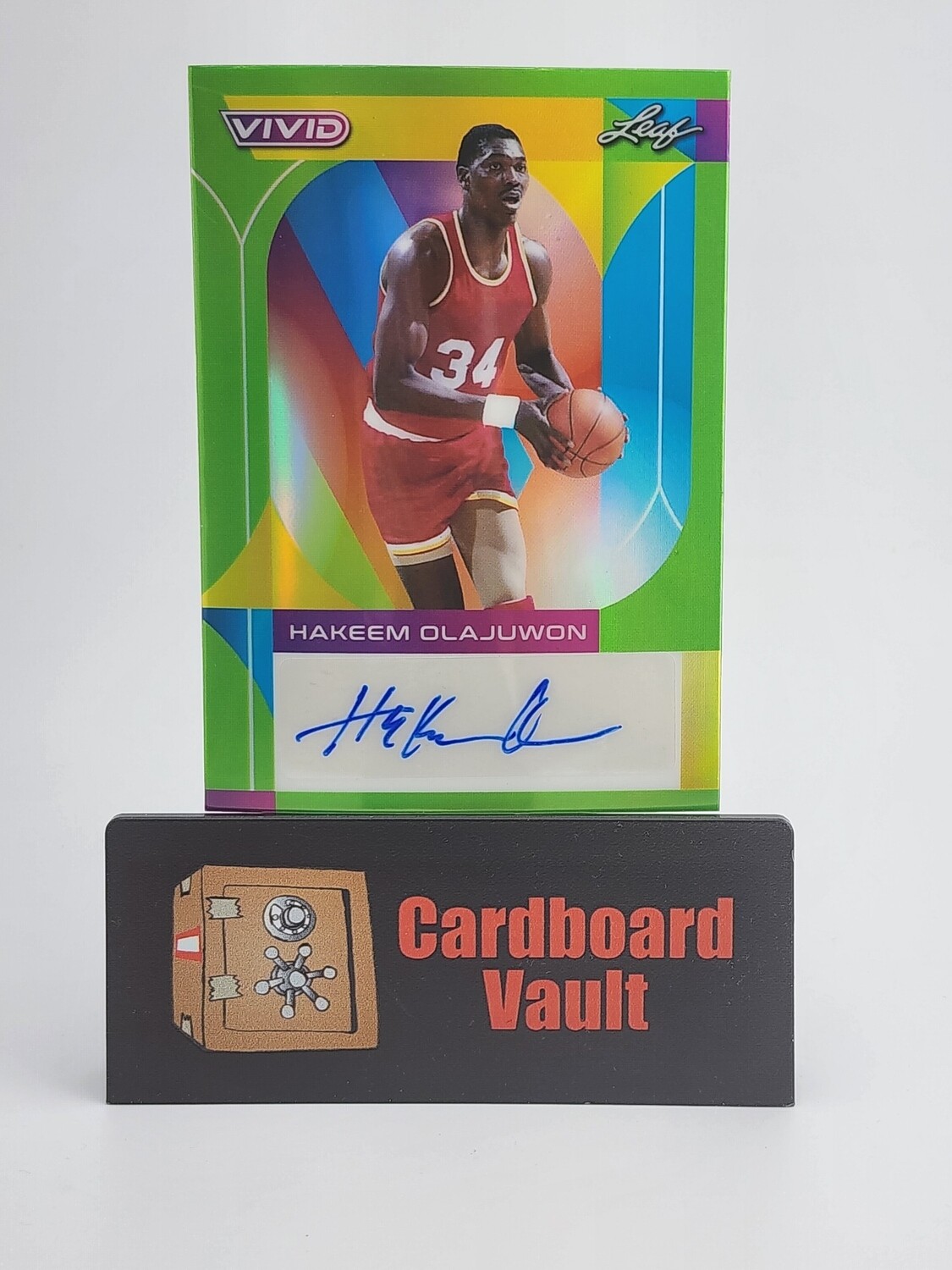 2023 Leaf Vivid Hakeem Olajuwon Autograph #BA-HO1 Green 15/15