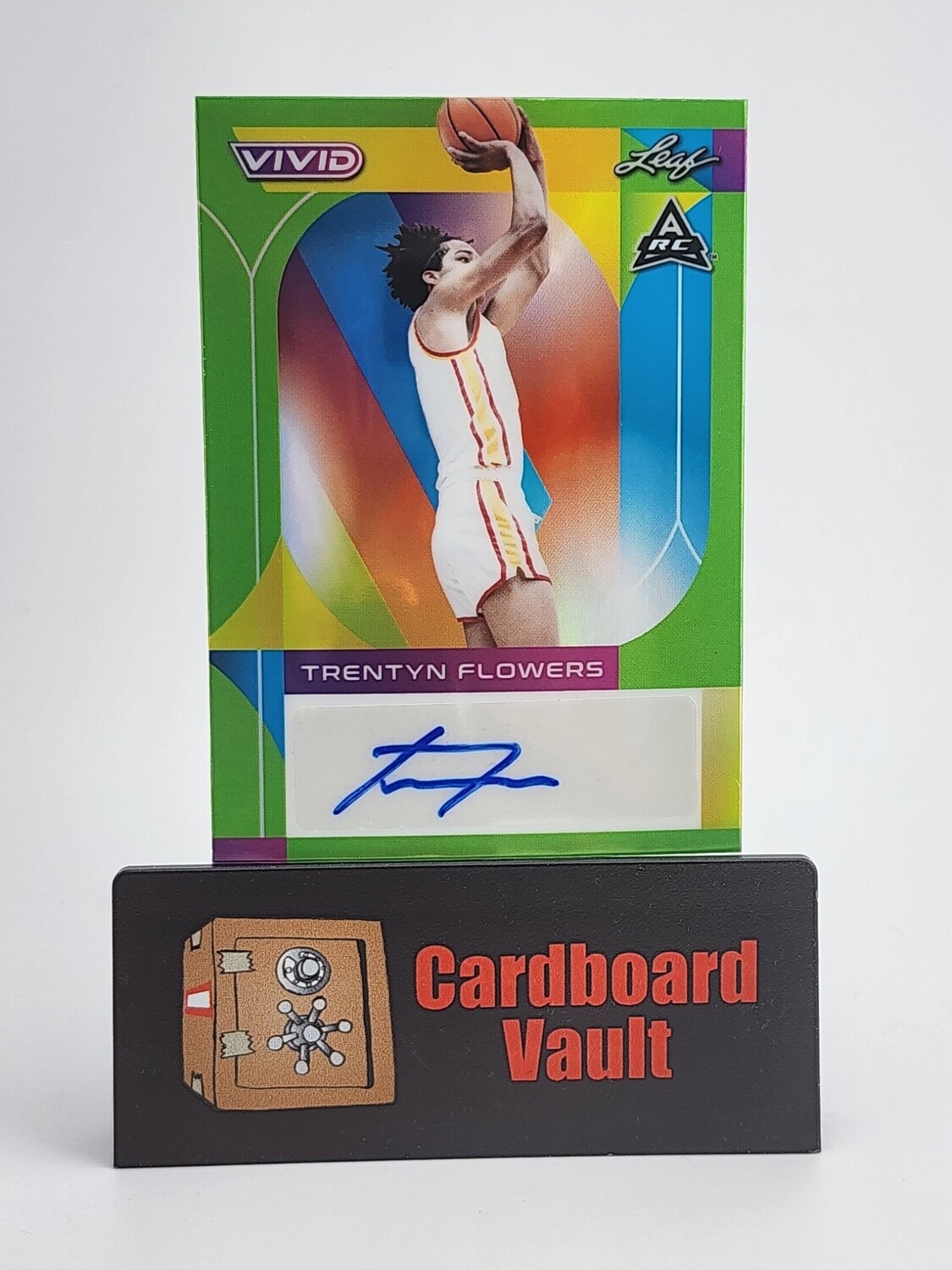2023 Leaf Vivid Trentyn Flowers Autograph #BA-TF1 Green 13/15
