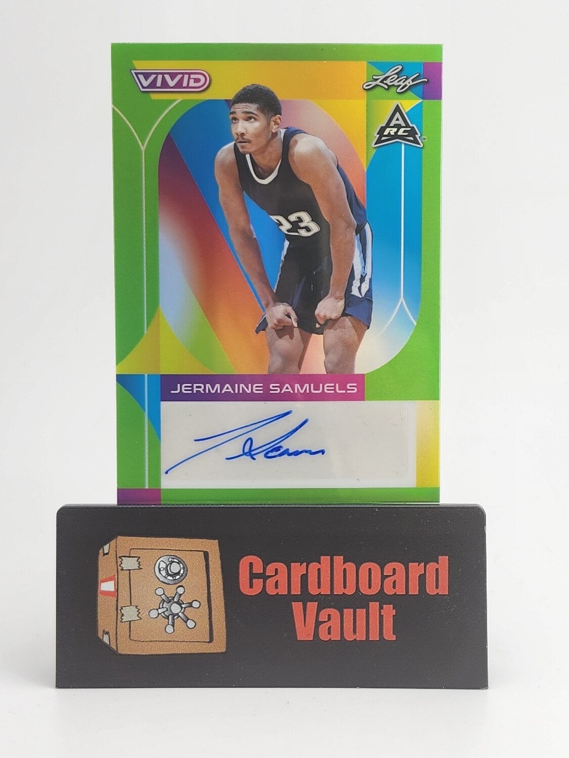 2023 Leaf Vivid Jermaine Samuels Autograph #BA-JS2 Green 9/15