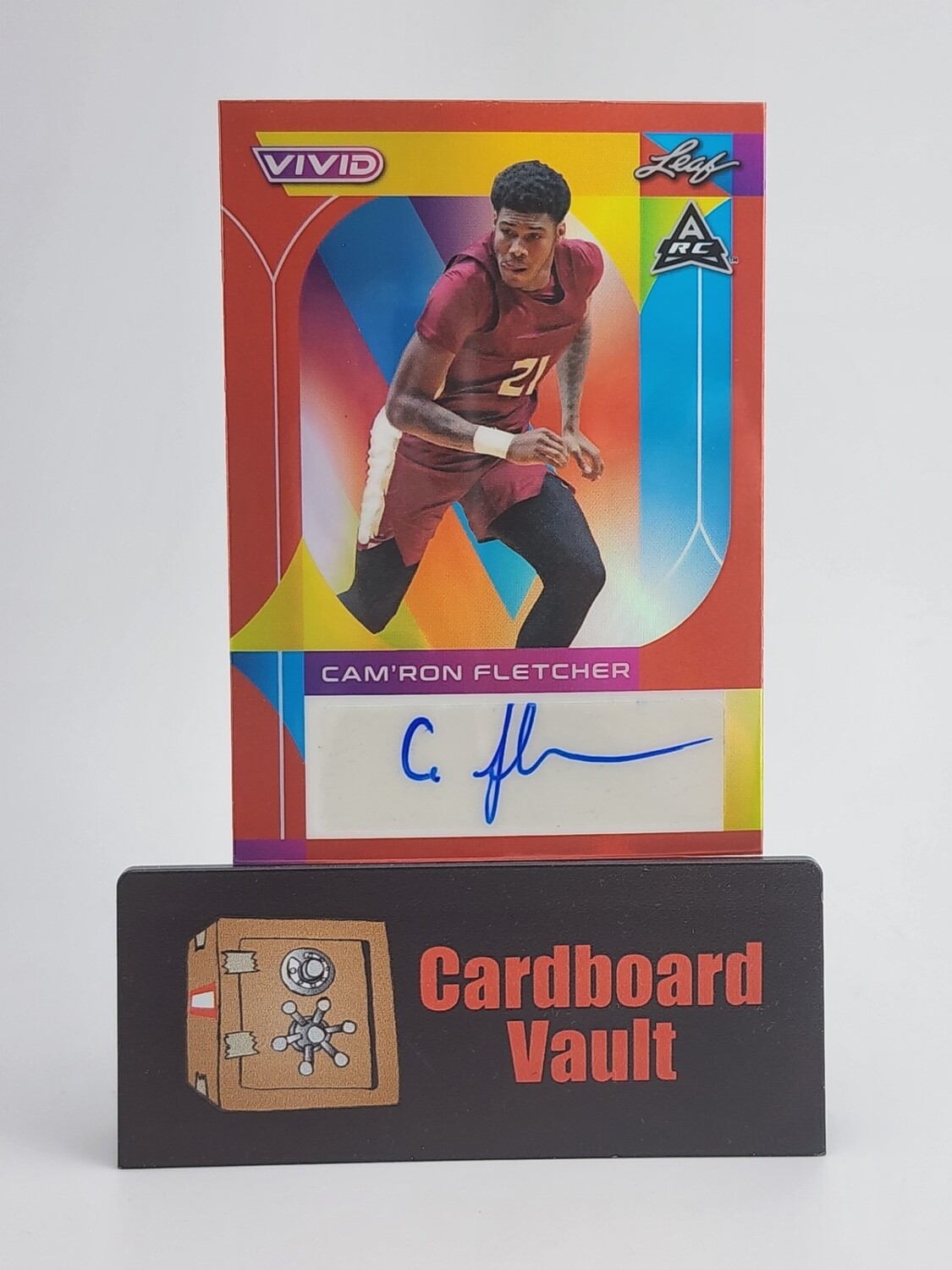 2023 Leaf Vivid Cam&#39;ron Fletcher Autograph #BA-CRF Red 10/35